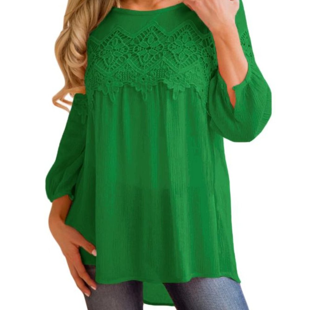 Lacey Babydoll Top, High-Low Hem